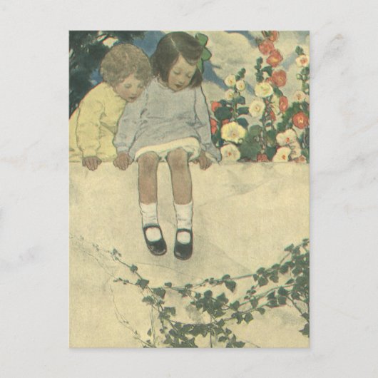  kinderen, Garden Wall Jessie Willcox Smith Briefkaart (Voorkant)