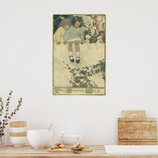 kinderen, Garden Wall Jessie Willcox Smith Poster (Keuken)