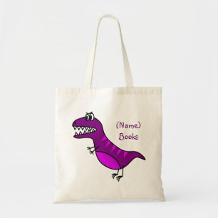 Kinderen genaamd id paarse dinosaurus book canvas  tote bag