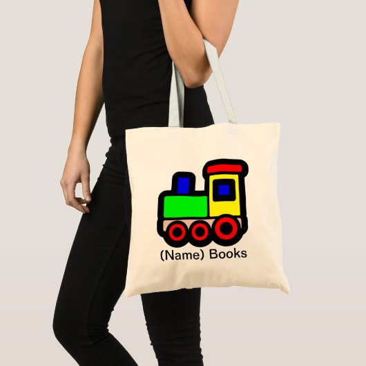 Kinderen genaamd id Train book canvas tas (Voorkant (product))