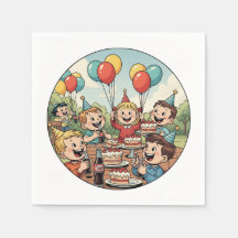 Kinderen genieten van hun taarten, frisdranken en 