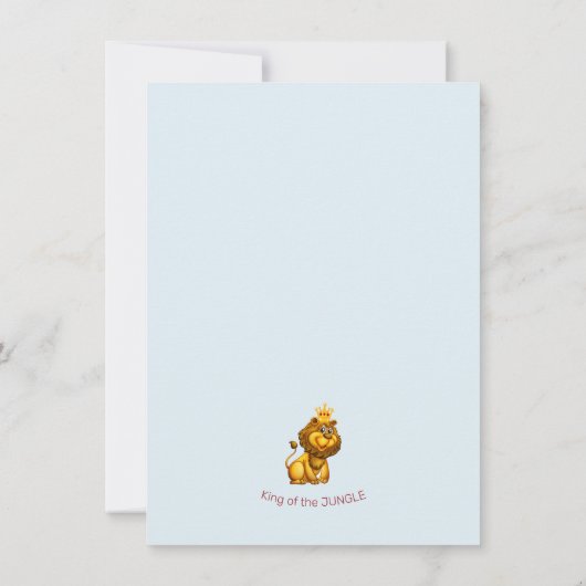 Kinderen Gepersonaliseerd Oerwoud Birthday Harteli Bedankkaart (Achterkant)