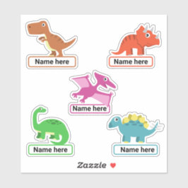 Kinderen Gepersonaliseerde Dinosaur Naam Sticker S
