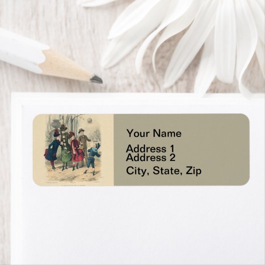 Kinderen Gezin Antiek Victoriaans Kind Etiket (Insitu)