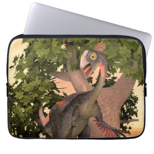 Kinderen Gigantoraptor Dinosaur Adventure Kunst Laptop Sleeve