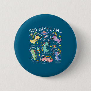 Kinderen God Zegt Am Buitenruimte Ronde Button 5,7 Cm