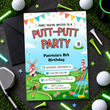Kinderen Golf Verjaardag Putt Putt Feest Viering