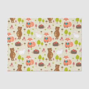 Kinderen Good Morning Forest Animals Fox Beer Bunn Tissuepapier