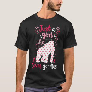 Kinderen Gorilla Just a Girl Gorillas Gift T-shirt