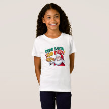 Kinderen Grappig Lieve Santa Stuur Pizza Kerst T-s