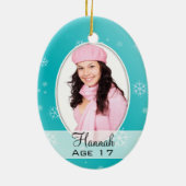 Kinderen groeien op, kerstversiering met meerdere  keramisch ornament (Achterkant)