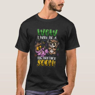 Kinderen Grote Broer Uil Vogel Broer of Zus Onthul T-shirt