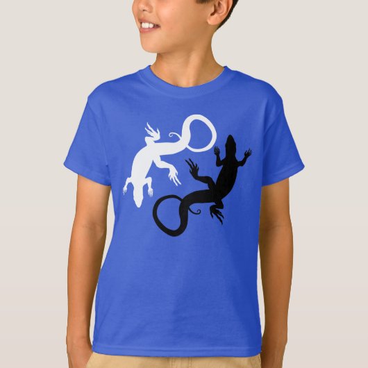 Kinderen hagedis T-shirt Cool Organic Lizard Art S (Voorkant)