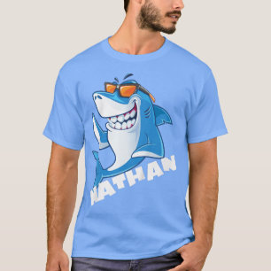 Kinderen Haifish Naam Nathan Cadeau Jongens T-shirt