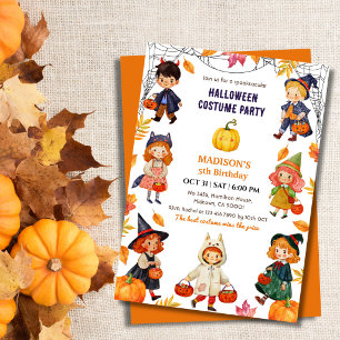 Kinderen Halloween 5e verjaardagsfeestje kostuum p Kaart
