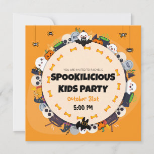 Kinderen Halloween Feest Uitnodiging – Spookilicio