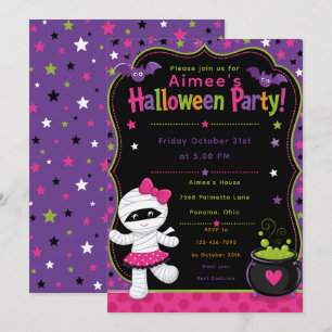 Kinderen Halloween Feestje Kaart