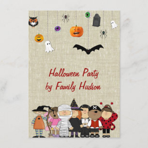 KINDEREN HALLOWEEN INVITATIE KAART