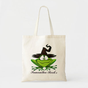 Kinderen Halloween kikker bibliotheek tas