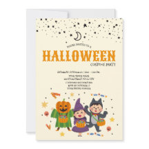 Kinderen Halloween Kostuum Feest Uitnodiging