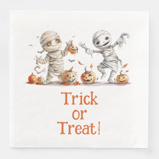 Kinderen Halloween Mummy Pumpkins Party Servetten (Voorkant)