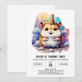 Kinderen Hamster Funland Verjaardag Kaart (Voorkant / Achterkant)