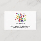 Kinderen Hand Schilderen | Kunst Ambachten Visitekaartje (Achterkant)