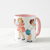  kinderen Happy Birthday: Nostalgisch Mok (Voorkant rechts)