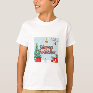"Kinderen Happy Christmas T-Shirt - Feestelijke Va