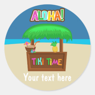 Kinderen Hawaiaanse Luau Feest Ronde Sticker