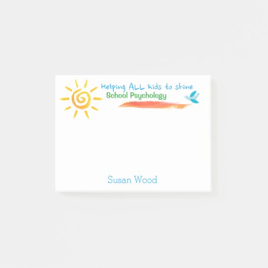 Kinderen helpen om schoolpsychologie na afloop van post-it® notes (Voorkant)