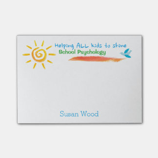 Kinderen helpen om schoolpsychologie na afloop van post-it® notes