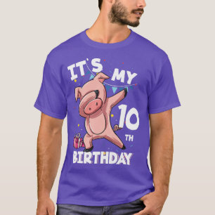Kinderen Het is mijn 10e verjaardag 10 jaar oude v T-shirt