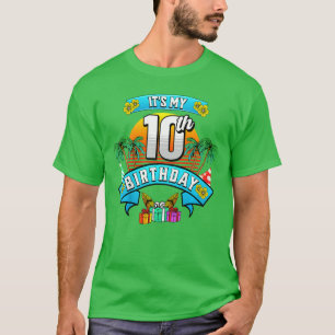 Kinderen Het is mijn 10e verjaardag Hawaii Strand  T-shirt