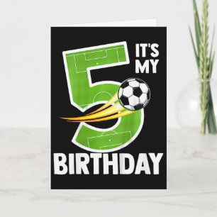 Kinderen Het Is Mijn 5e Verjaardag Jongen Voetbal Kaart