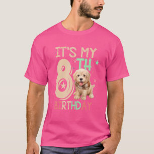 Kinderen Het is mijn achtste geboortedag-hondenthe T-shirt