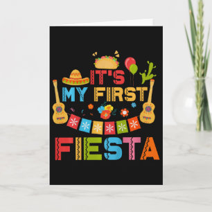 Kinderen Het Is Mijn Eerste Fiesta Verjaardag Mexi Kaart