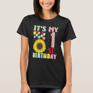 Kinderen Het is mijn eerste zonnefonie van 1 jaar T-shirt