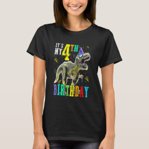 Kinderen Het is mijn vierde verjaardag van 4 jaar T-shirt