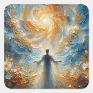 Kinderen Hoogste God - Jesus Series Art Collecti Vierkante Sticker
