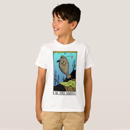Kinderen Huge Manatee light T-shirt (Voorkant volledig)