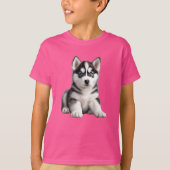 Kinderen Husky Puppy T-shirt (Voorkant)