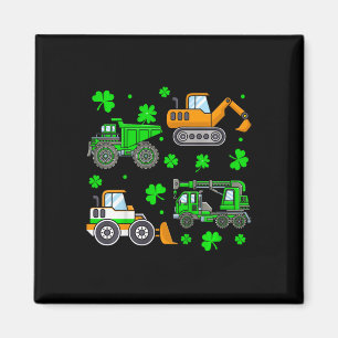 Kinderen Ierse Bouwtruck Kraan St. Patrick's Dag Magneet