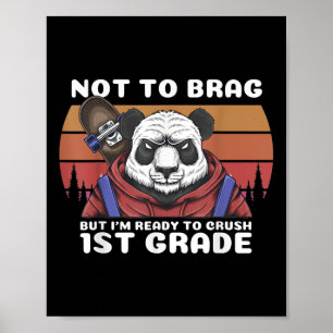 Kinderen Ik ben klaar om de 1e klas kleuterschool Poster