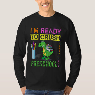 Kinderen ik ben klaar om de kleuter dinosaurus te t-shirt