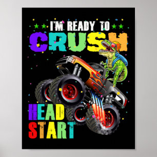 Kinderen ik ben klaar om Head Start dinosaurus mon Poster