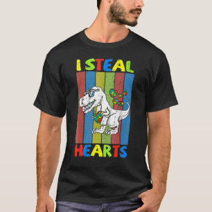 Kinderen Ik Steel Hartjes Trex Dinosaur Toddler Au T-shirt
