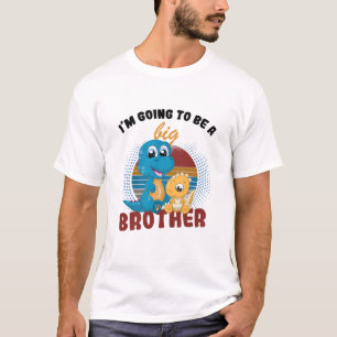 Kinderen, ik word een grote broer 2023 Dinosaur T-shirt