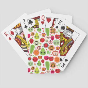 kinderen illustratieappel pokerkaarten