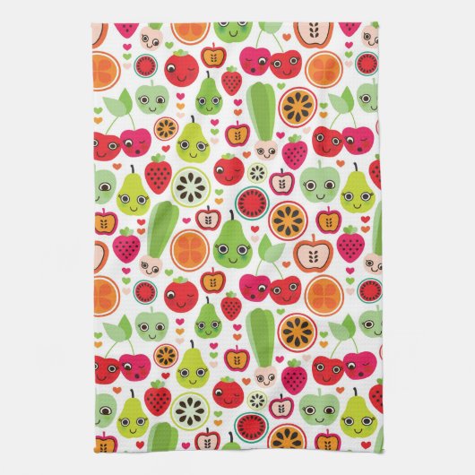 kinderen illustratieappel theedoek (Verticaal)